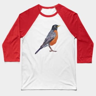 American Robin - bird painting (no background) Baseball T-Shirt